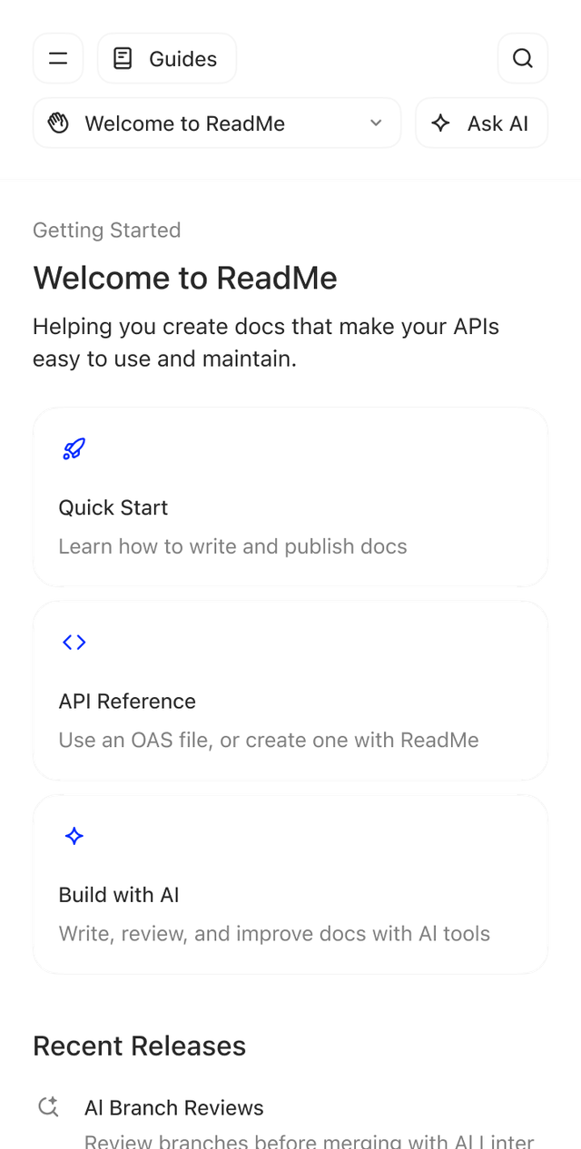 ReadMe · Developer-friendly API documentation
