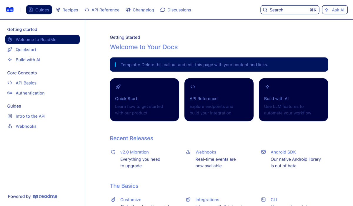 ReadMe · Developer-friendly API documentation