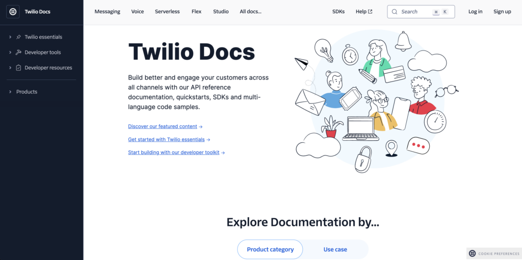 Twilio's API documentation